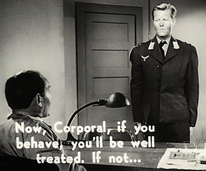 Photo of interrogation of a german prisoner from the video "Interrogation of Enemy Airmen 1943"